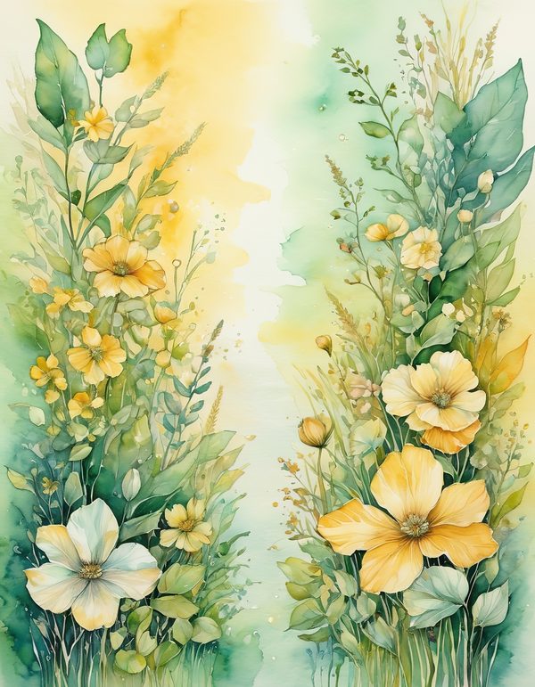 Buttercup Butter Yellow Digital Paper: 10 Printable Pages - Watercolor Scrapbook Paper - Commercial Use — image 10