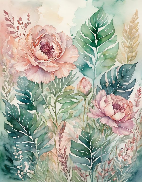 Carnation Ivory Cream Digital Paper: 14 Printable Pages - Watercolor Scrapbook Paper - Commercial Use — image 5