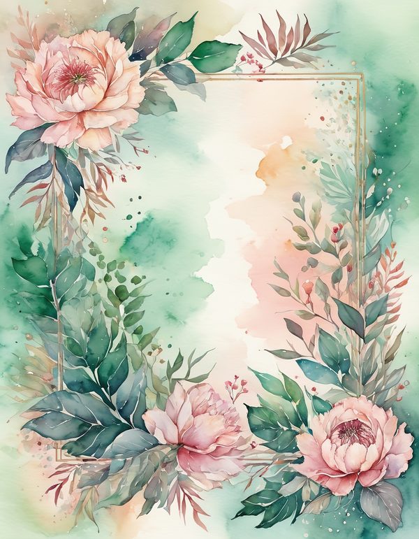 Carnation Ivory Cream Digital Paper: 14 Printable Pages - Watercolor Scrapbook Paper - Commercial Use — image 11