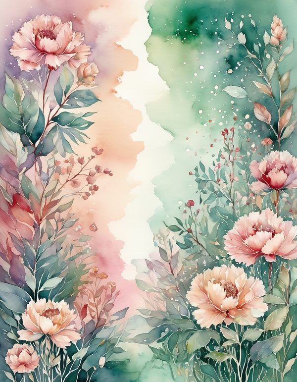 Carnation Ivory Cream Digital Paper: 14 Printable Pages - Watercolor Scrapbook Paper - Commercial Use — image 12