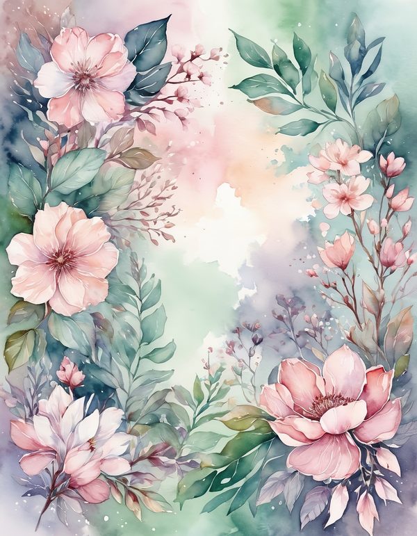 Cherry Blossom Pink Digital Paper: 13 Printable Pages - Watercolor Scrapbook Paper - Commercial Use — image 7