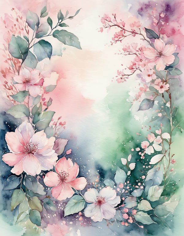 Cherry Blossom Pink Digital Paper: 13 Printable Pages - Watercolor Scrapbook Paper - Commercial Use — image 11