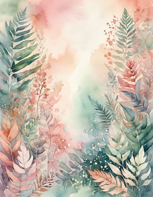 Cosmos Pastel Coral Digital Paper: 13 Printable Pages - Watercolor Scrapbook Paper - Commercial Use — image 6