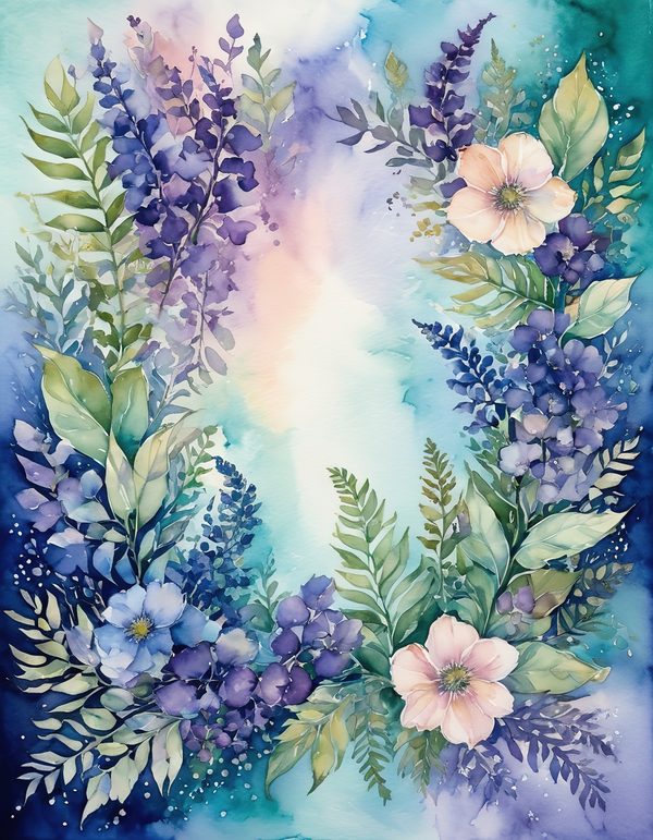Delphinium Deep Blue Digital Paper: 11 Printable Pages - Watercolor Scrapbook Paper - Commercial Use — image 4