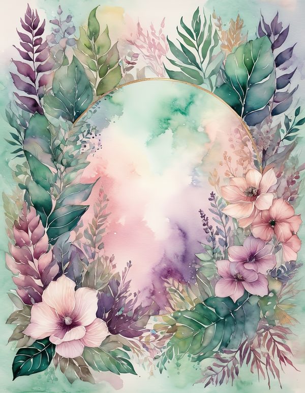 Foxglove Rose Mauve Digital Paper: 14 Printable Pages - Watercolor Scrapbook Paper - Commercial Use — image 13