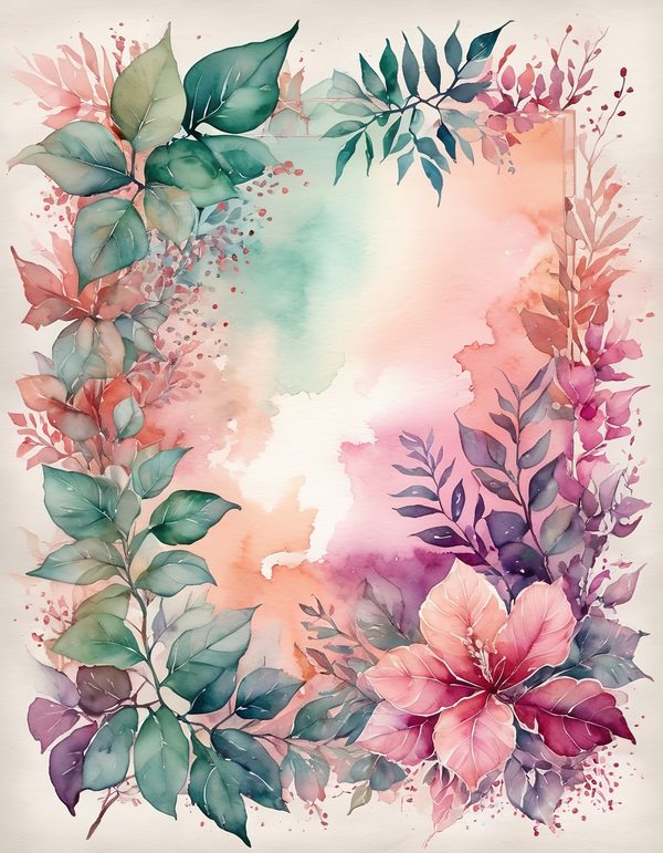 Bougainvillea Magenta Coral Digital Paper: 14 Printable Pages - Watercolor Scrapbook Paper - Commercial Use — image 2