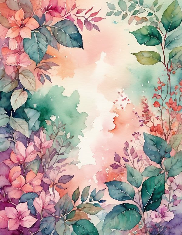 Bougainvillea Magenta Coral Digital Paper: 14 Printable Pages - Watercolor Scrapbook Paper - Commercial Use — image 4