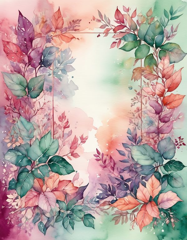 Bougainvillea Magenta Coral Digital Paper: 14 Printable Pages - Watercolor Scrapbook Paper - Commercial Use — image 9