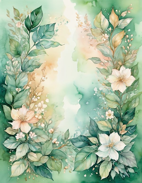 Jasmine White Cream Digital Paper: 10 Printable Pages - Watercolor Scrapbook Paper - Commercial Use — image 8