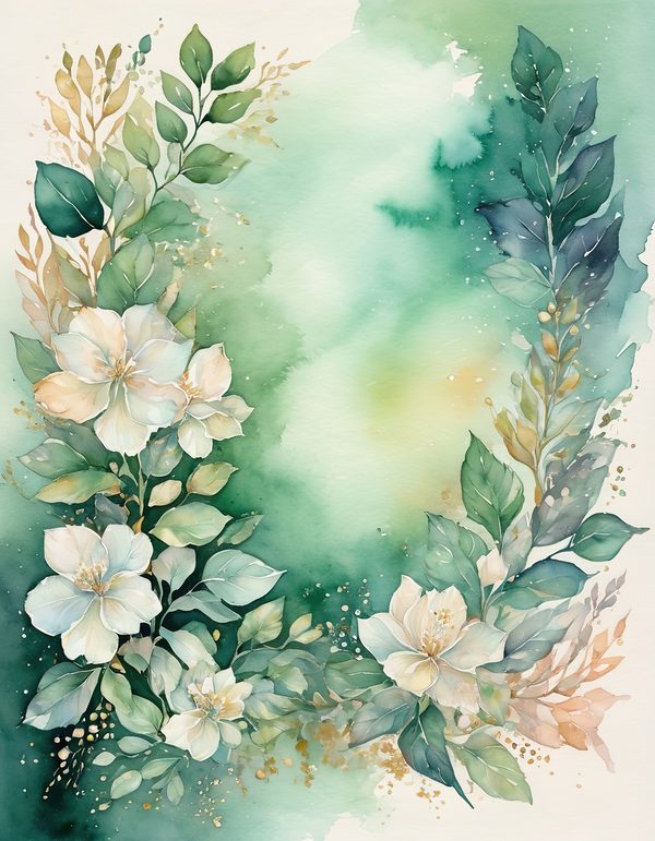 Jasmine White Cream Digital Paper: 10 Printable Pages - Watercolor Scrapbook Paper - Commercial Use — image 9