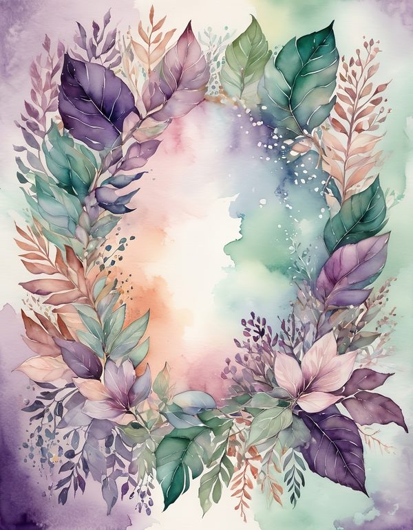 Snapdragon Plum Purple Digital Paper: 14 Printable Pages - Watercolor Scrapbook Paper - Commercial Use — image 1