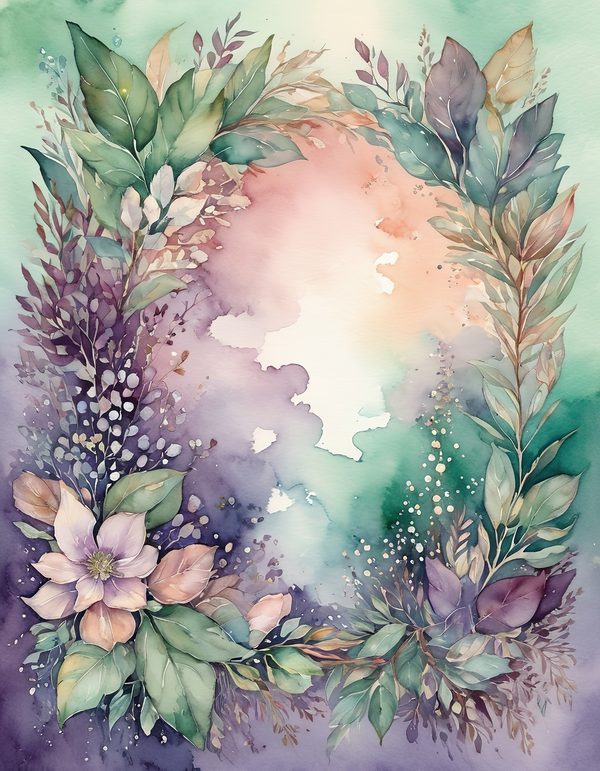 Snapdragon Plum Purple Digital Paper: 14 Printable Pages - Watercolor Scrapbook Paper - Commercial Use — image 2