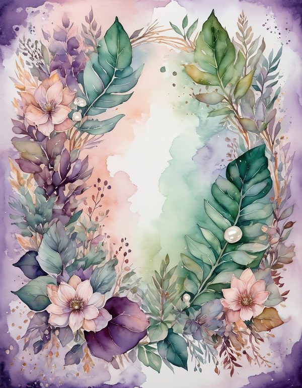 Snapdragon Plum Purple Digital Paper: 14 Printable Pages - Watercolor Scrapbook Paper - Commercial Use — image 3