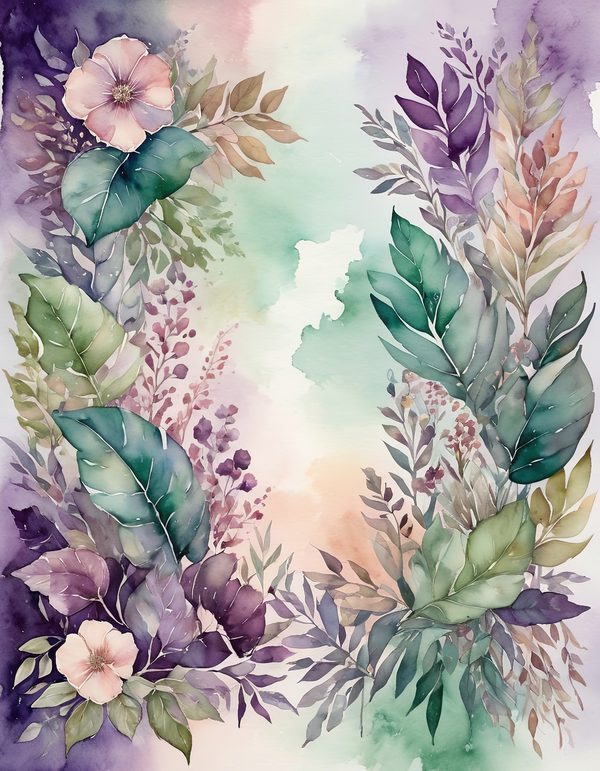 Snapdragon Plum Purple Digital Paper: 14 Printable Pages - Watercolor Scrapbook Paper - Commercial Use — image 4