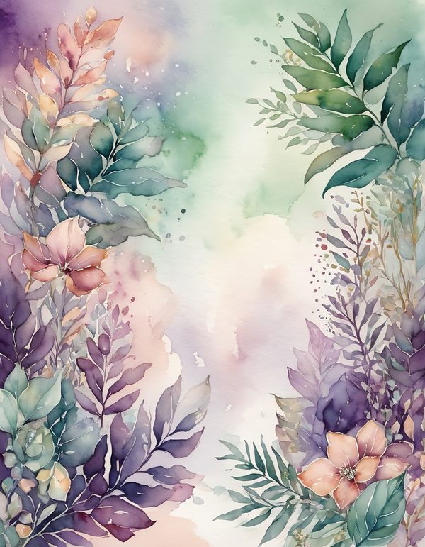 Snapdragon Plum Purple Digital Paper: 14 Printable Pages - Watercolor Scrapbook Paper - Commercial Use — image 7
