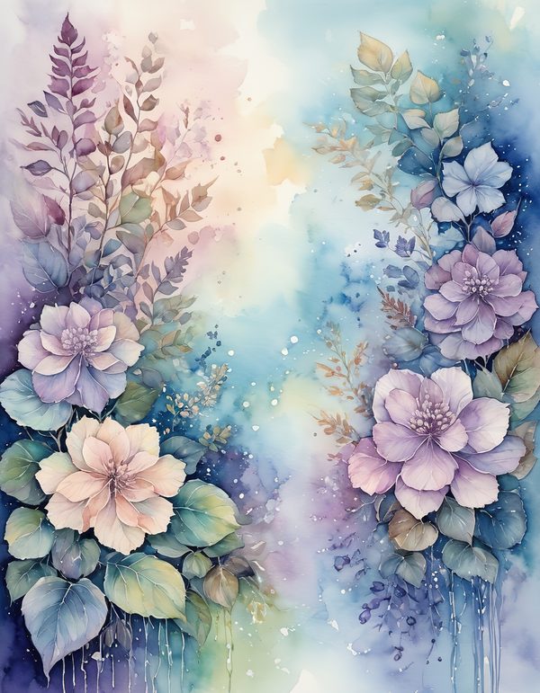 Hydrangea Powder Blue Digital Paper: 14 Printable Pages - Watercolor Scrapbook Paper - Commercial Use — image 10