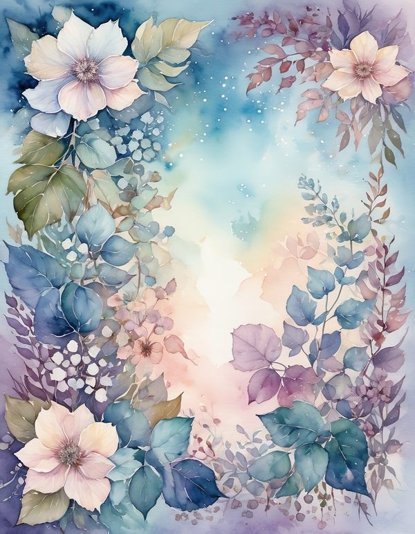Hydrangea Powder Blue Digital Paper: 14 Printable Pages - Watercolor Scrapbook Paper - Commercial Use — image 11