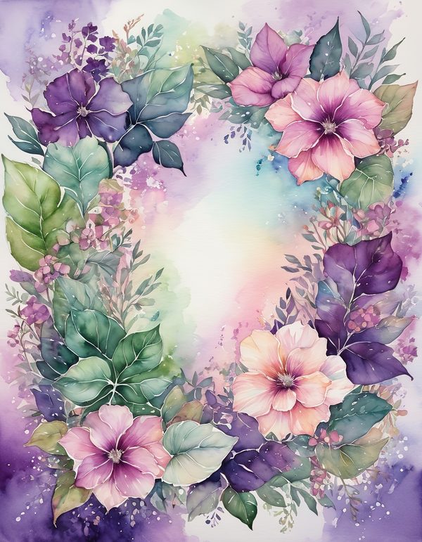 Petunia Purple Pink Digital Paper: 14 Printable Pages - Watercolor Scrapbook Paper - Commercial Use — image 13