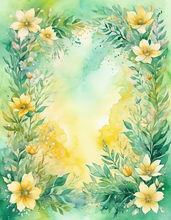 Buttercup Butter Yellow Digital Paper: 14 Printable Pages - Watercolor Scrapbook Paper - Commercial Use — image 7