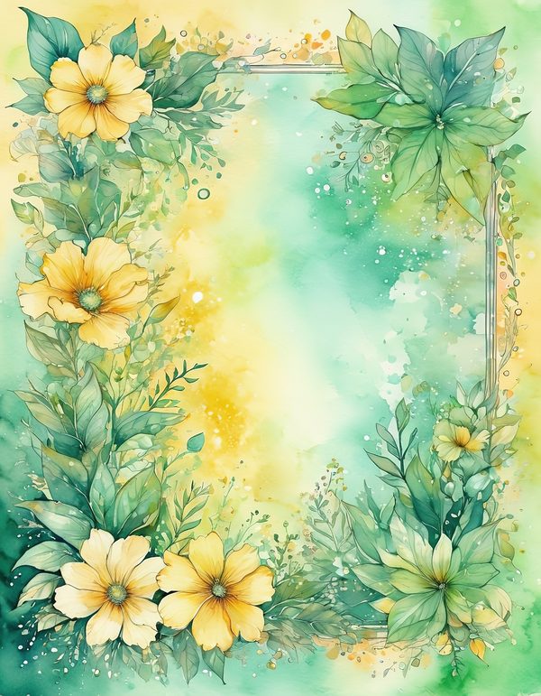 Buttercup Butter Yellow Digital Paper: 14 Printable Pages - Watercolor Scrapbook Paper - Commercial Use — image 9