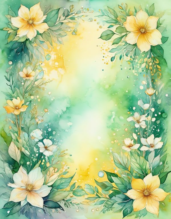 Buttercup Butter Yellow Digital Paper: 14 Printable Pages - Watercolor Scrapbook Paper - Commercial Use — image 11