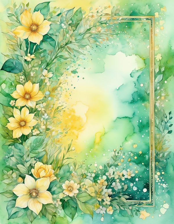 Buttercup Butter Yellow Digital Paper: 14 Printable Pages - Watercolor Scrapbook Paper - Commercial Use — image 13