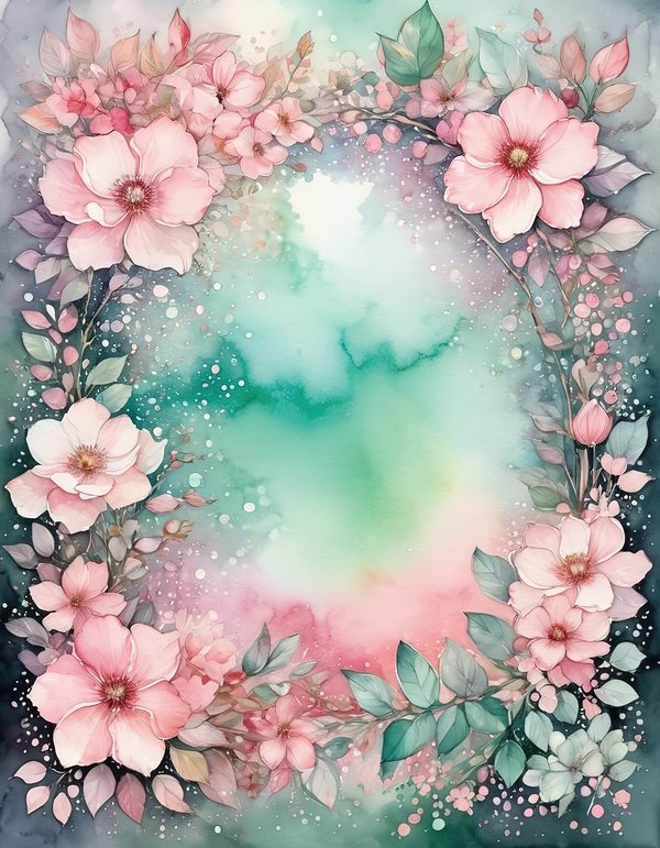 Cherry Blossom Pink Digital Paper: 12 Printable Pages - Watercolor Scrapbook Paper - Commercial Use — image 5
