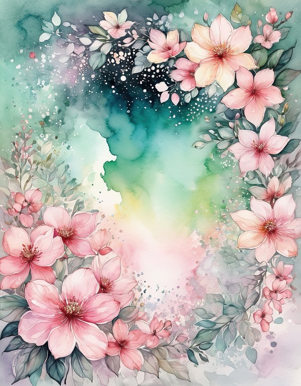 Cherry Blossom Pink Digital Paper: 12 Printable Pages - Watercolor Scrapbook Paper - Commercial Use — image 6