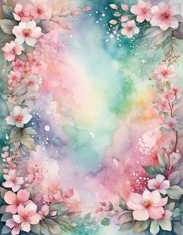 Cherry Blossom Pink Digital Paper: 12 Printable Pages - Watercolor Scrapbook Paper - Commercial Use — image 10