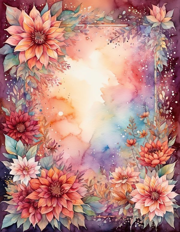 Dahlia Cocoa Brown Digital Paper: 14 Printable Pages - Watercolor Scrapbook Paper - Commercial Use — image 7