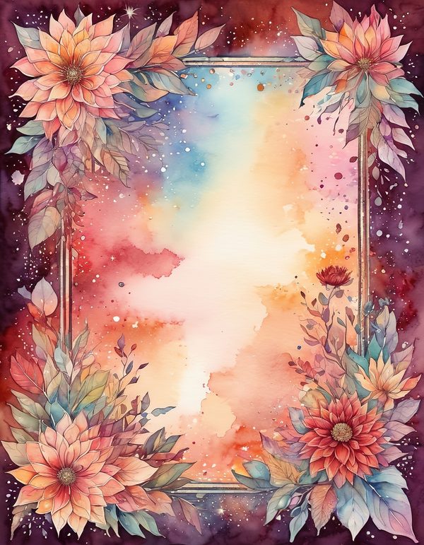 Dahlia Cocoa Brown Digital Paper: 14 Printable Pages - Watercolor Scrapbook Paper - Commercial Use — image 10