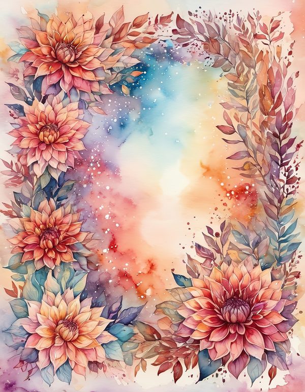 Dahlia Cocoa Brown Digital Paper: 14 Printable Pages - Watercolor Scrapbook Paper - Commercial Use — image 11