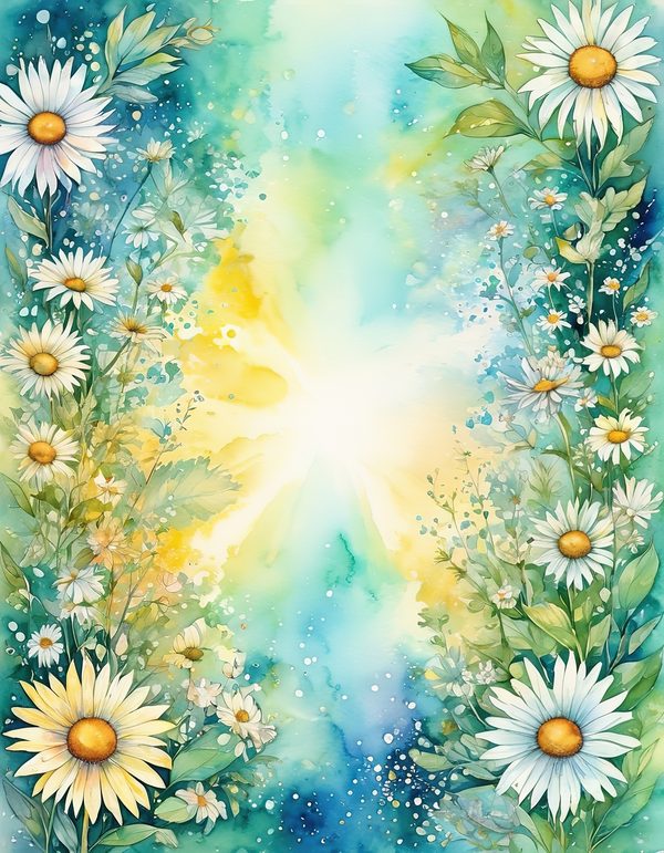 Daisy Yellow White Digital Paper: 14 Printable Pages - Watercolor Scrapbook Paper - Commercial Use — image 9
