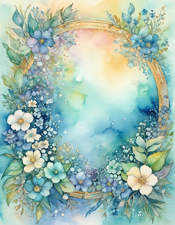 Forget Me Not Digital Paper: 13 Printable Pages - Watercolor Scrapbook Paper - Commercial Use — image 8