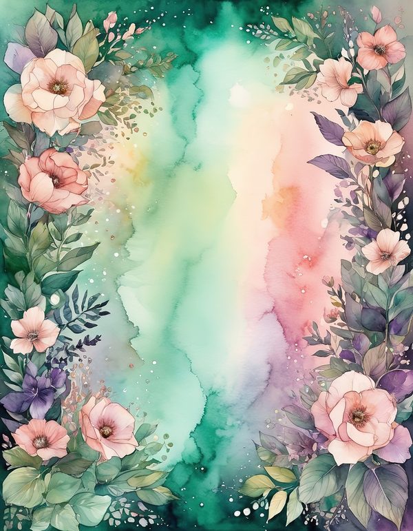 Foxglove Rose Mauve Digital Paper: 13 Printable Pages - Watercolor Scrapbook Paper - Commercial Use — image 3