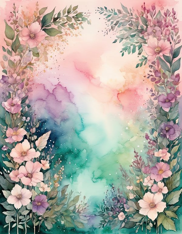 Foxglove Rose Mauve Digital Paper: 13 Printable Pages - Watercolor Scrapbook Paper - Commercial Use — image 4