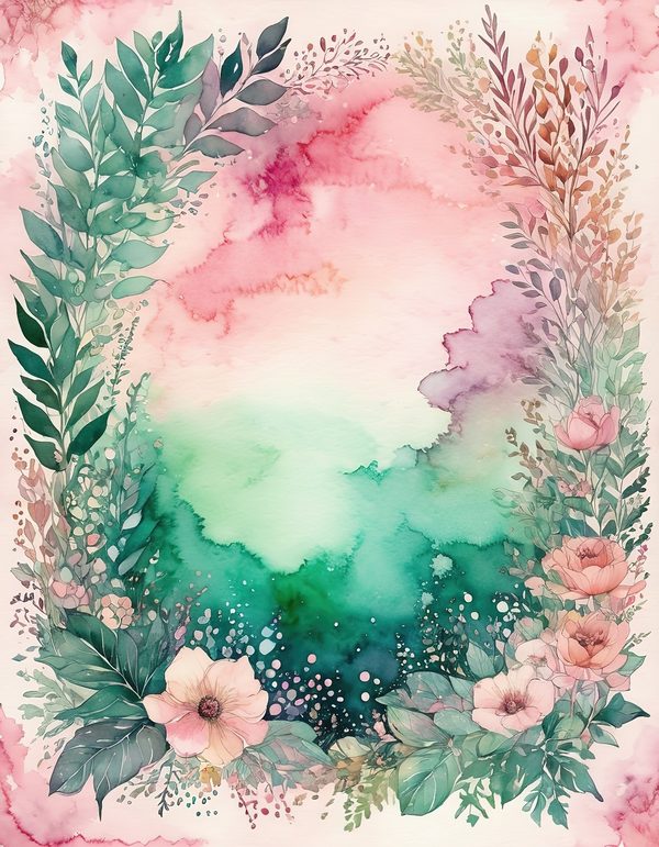 Foxglove Rose Mauve Digital Paper: 13 Printable Pages - Watercolor Scrapbook Paper - Commercial Use — image 5