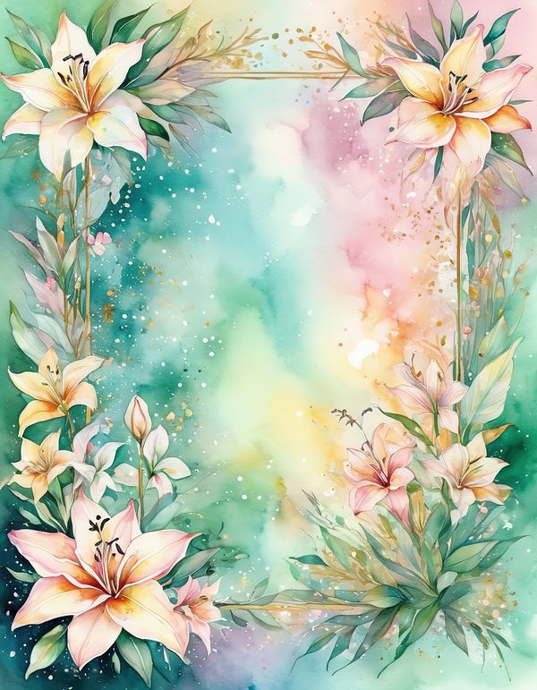 Lily White Blush Digital Paper: 14 Printable Pages - Watercolor Scrapbook Paper - Commercial Use — image 11