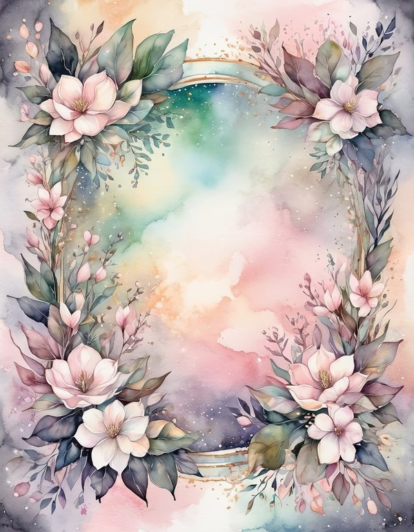 Magnolia Blossom Cream Digital Paper: 14 Printable Pages - Watercolor Scrapbook Paper - Commercial Use — image 4