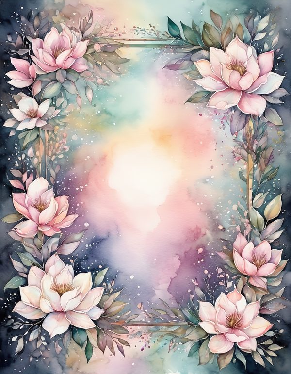 Magnolia Blossom Cream Digital Paper: 14 Printable Pages - Watercolor Scrapbook Paper - Commercial Use — image 7