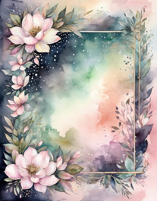 Magnolia Blossom Cream Digital Paper: 14 Printable Pages - Watercolor Scrapbook Paper - Commercial Use — image 8