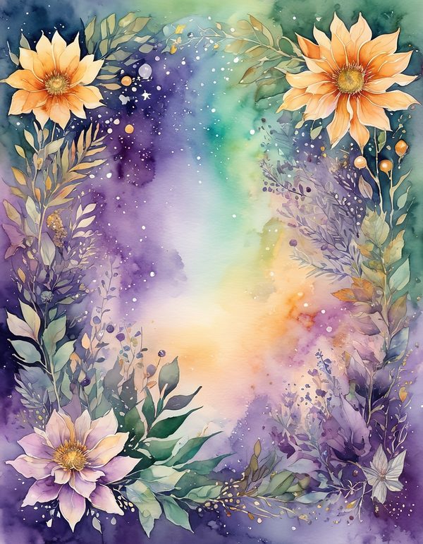 Marigold Smoky Lilac Digital Paper: 14 Printable Pages - Watercolor Scrapbook Paper - Commercial Use — image 4