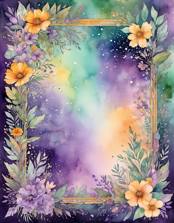 Marigold Smoky Lilac Digital Paper: 14 Printable Pages - Watercolor Scrapbook Paper - Commercial Use — image 12