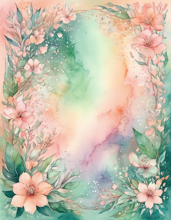 Peach Blossom Blush Digital Paper: 14 Printable Pages - Watercolor Scrapbook Paper - Commercial Use — image 7
