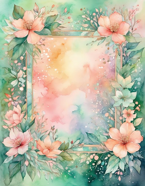 Peach Blossom Blush Digital Paper: 14 Printable Pages - Watercolor Scrapbook Paper - Commercial Use — image 12