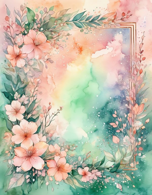 Peach Blossom Blush Digital Paper: 14 Printable Pages - Watercolor Scrapbook Paper - Commercial Use — image 13
