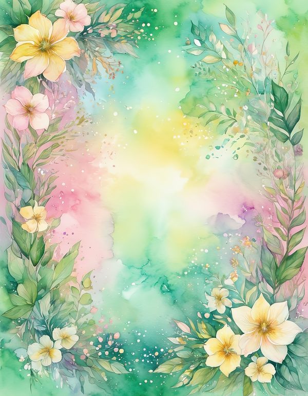 Primrose Buttercream Lemon Digital Paper: 14 Printable Pages - Watercolor Scrapbook Paper - Commercial Use — image 3