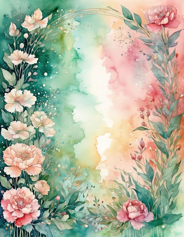 Carnation Ivory Cream Digital Paper: 14 Printable Pages - Watercolor Scrapbook Paper - Commercial Use — image 2