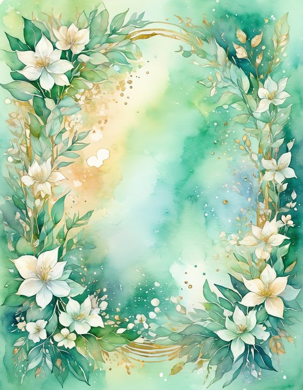 Jasmine White Cream Digital Paper: 14 Printable Pages - Watercolor Scrapbook Paper - Commercial Use — image 3