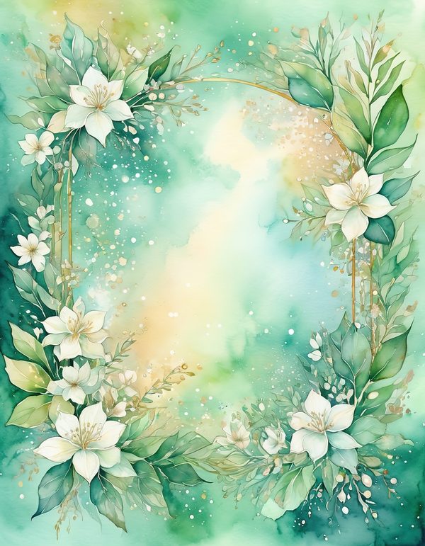 Jasmine White Cream Digital Paper: 14 Printable Pages - Watercolor Scrapbook Paper - Commercial Use — image 4